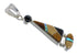 Southwest Multicolor Inlay And Sterling Silver Pendant RX54600